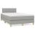 Pat box spring cu saltea, gri deschis, 120x190 cm, textil GartenMobel Dekor
