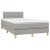 Pat box spring cu saltea, gri deschis, 120x190 cm, textil GartenMobel Dekor