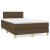 Pat box spring cu saltea, maro închis, 120x190 cm, textil GartenMobel Dekor