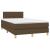 Pat box spring cu saltea, maro închis, 120x190 cm, textil GartenMobel Dekor