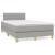 Pat box spring cu saltea, gri deschis, 120x190 cm, textil GartenMobel Dekor