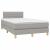 Pat box spring cu saltea, gri deschis, 120x190 cm, textil GartenMobel Dekor