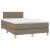 Pat box spring cu saltea, taupe, 120x190 cm material textil GartenMobel Dekor