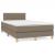 Pat box spring cu saltea, taupe, 120x190 cm material textil GartenMobel Dekor