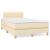 Pat continental cu saltea, crem, 120x190 cm, textil GartenMobel Dekor