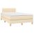 Pat continental cu saltea, crem, 120x190 cm, textil GartenMobel Dekor