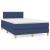 Pat box spring cu saltea, albastru, 120x190 cm, material textil GartenMobel Dekor