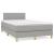 Pat box spring cu saltea, gri deschis, 120x190 cm, textil GartenMobel Dekor