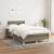 Pat box spring cu saltea, taupe, 120x190 cm material textil GartenMobel Dekor