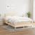 Pat continental cu saltea, crem, 120x190 cm, textil GartenMobel Dekor