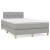 Pat box spring cu saltea, gri deschis, 120x190 cm, textil GartenMobel Dekor