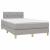 Pat box spring cu saltea, gri deschis, 120x190 cm, textil GartenMobel Dekor