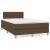 Pat box spring cu saltea, maro închis, 120x190 cm, textil GartenMobel Dekor