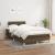 Pat box spring cu saltea, maro închis, 120x190 cm, textil GartenMobel Dekor
