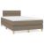 Pat box spring cu saltea, taupe, 120x190 cm material textil GartenMobel Dekor