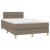 Pat box spring cu saltea, taupe, 120x190 cm material textil GartenMobel Dekor