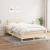 Pat continental cu saltea, crem, 120x190 cm, textil GartenMobel Dekor