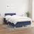 Pat box spring cu saltea, albastru, 120x190 cm, material textil GartenMobel Dekor