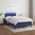 Pat cu arcuri, saltea și LED, albastru, 120x190 cm, textil GartenMobel Dekor