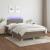Pat cu arcuri, saltea și LED, gri taupe, 120x190 cm, textil GartenMobel Dekor