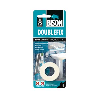 Bandă adezivă dublu față – 19 mm × 1,5 m – rezistentă la umiditate – albă Best CarHome