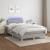 Pat cu arcuri, saltea și LED, gri deschis, 120x190 cm, textil GartenMobel Dekor