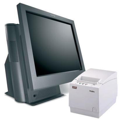 Pachet POS Second Hand Toshiba SurePOS 500 Series 4852-E66, 15 Inch 1024 x 768 LCD TouchScreen, Intel Celeron E1500 2.20GHz, 1GB DDR2, 128GB SSD + Imprimanta Termica Wincor Nixdorf TH230+ NewTechnology Media