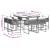Set mobilier grădină cu perne, 9 piese, gri deschis, poliratan GartenMobel Dekor