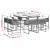 Set mobilier grădină cu perne, 9 piese, gri deschis, poliratan GartenMobel Dekor