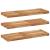 Rafturi suspendate 3 buc. 80x30x4 cm lemn masiv acacia netratat GartenMobel Dekor