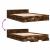 Cadru de pat cu sertare stejar fumuriu 160x200cm lemn prelucrat GartenMobel Dekor