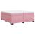 Pat box spring cu saltea, roz, 200x200 cm, catifea GartenMobel Dekor