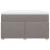 Pat box spring cu saltea, taupe, 120x190 cm material textil GartenMobel Dekor