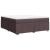 Pat continental cu saltea maro închis 180x200cm material textil GartenMobel Dekor
