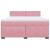 Pat box spring cu saltea, roz, 180x200 cm, catifea GartenMobel Dekor