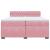 Pat box spring cu saltea, roz, 200x200 cm, catifea GartenMobel Dekor
