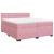 Pat box spring cu saltea, roz, 200x200 cm, catifea GartenMobel Dekor