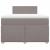 Pat box spring cu saltea, taupe, 120x190 cm material textil GartenMobel Dekor