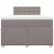 Pat box spring cu saltea, taupe, 120x190 cm material textil GartenMobel Dekor
