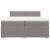 Pat box spring cu saltea, gri taupe, 200x200 cm, textil GartenMobel Dekor