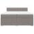 Pat box spring cu saltea, gri taupe, 200x200 cm, textil GartenMobel Dekor