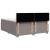Pat box spring cu saltea, gri taupe, 200x200 cm, textil GartenMobel Dekor