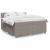 Pat box spring cu saltea, gri taupe, 200x200 cm, textil GartenMobel Dekor