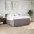 Pat box spring cu saltea, gri taupe, 200x200 cm, textil GartenMobel Dekor