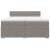 Pat box spring cu saltea, gri taupe, 200x200 cm, textil GartenMobel Dekor
