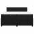 Pat box spring cu saltea, negru, 200x200 cm, catifea GartenMobel Dekor