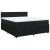 Pat box spring cu saltea, negru, 200x200 cm, catifea GartenMobel Dekor