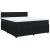 Pat box spring cu saltea, negru, 200x200 cm, catifea GartenMobel Dekor