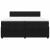 Pat box spring cu saltea, negru, 200x200 cm, catifea GartenMobel Dekor