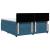 Pat box spring cu saltea, albastru, 200x200 cm, catifea GartenMobel Dekor
